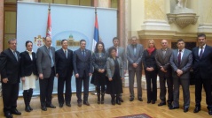 22 February 2013 The Head and member of the Parliamentary Friendship Group with Algeria, and MPs with the Algerian Ambassador in Belgrade